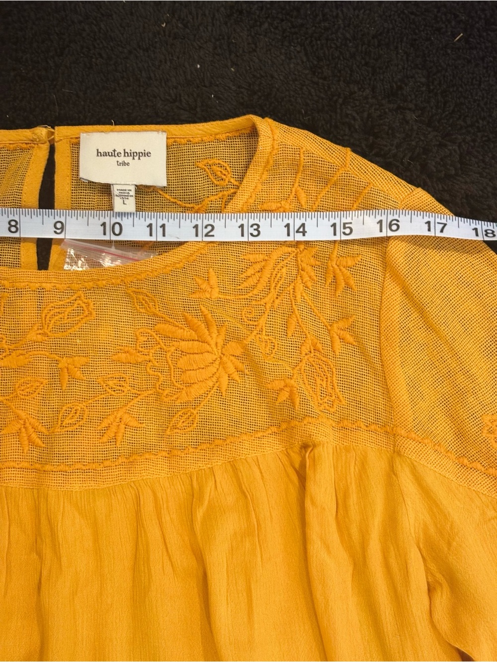 Haute Hippie Sunflower Yellow Embroidered Peasant Tunic - Picture 5 of 13